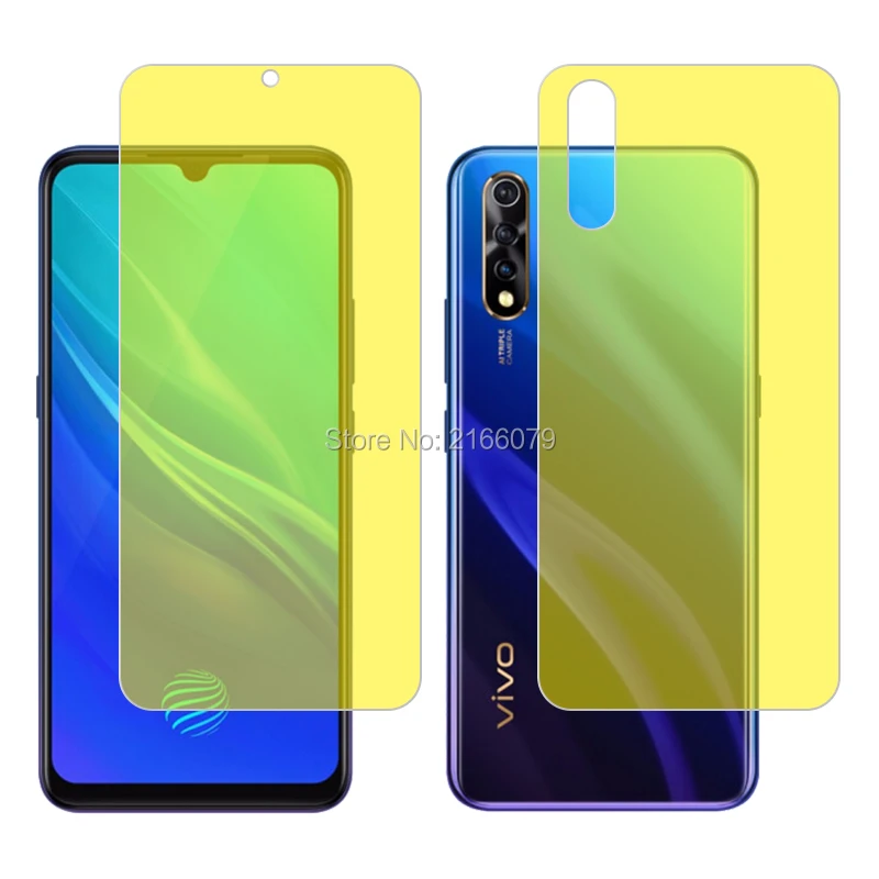 For vivo Y7s 6.38&quot Soft TPU Front Back Rear Full Cover Screen Protector Transparent Protective Film + Tools (Not Tempered Glass) |