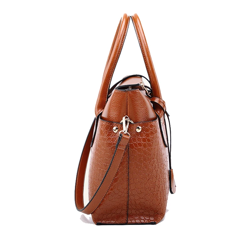 Европейская и американская модная сумка с текстурой под кожу крокодила женская