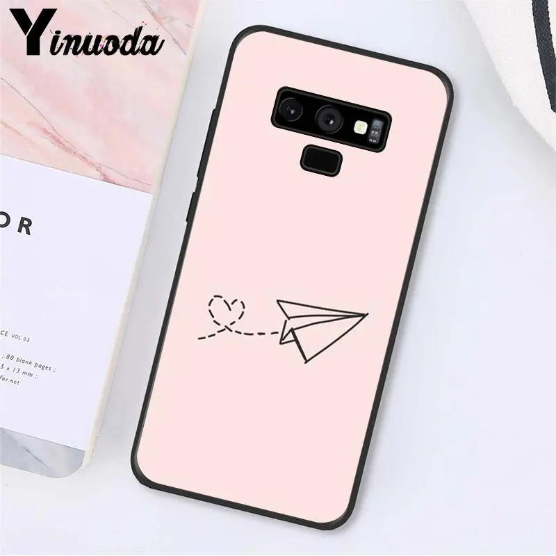 Yinuoda путешествия мир розовый бумажный самолет телефонная связь для Samsung Galaxy A50 Note7
