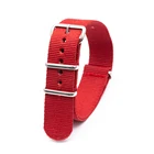 Ремешок нейлоновый для мужчин и женщин, удобный и практичный Повседневный дышащий браслет с серебристой пряжкой, 41 цвет, несколько цветов