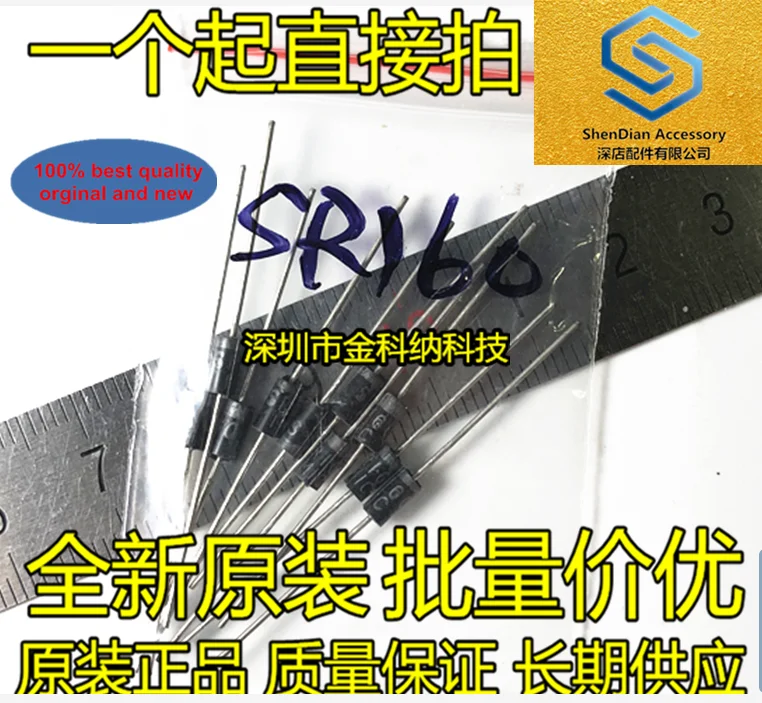 Сварочный аппарат SR160 SB160, Стандартный диод Шоттки DO-41, SS16, 1 А, 60 в, 100 шт., 100% оригинальный, реальное фото