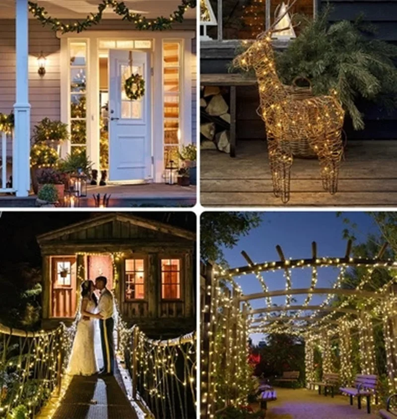 

Outdoor LED Solar String Fairy Lights 50-300leds 5-30M Flashing Lamp Waterproof for Christmas Wedding Marriage Garden Decoration