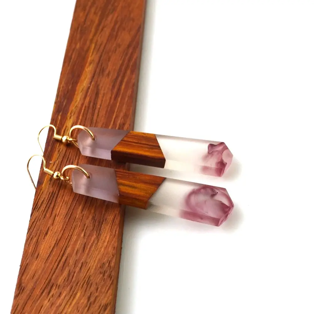 Модные серьги из древней древесины и смолы женские подарки древняя древесина со