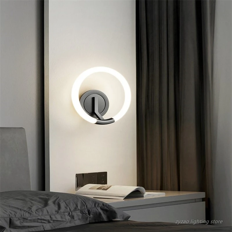 

Modern Simple Nordic Living Room Background Wall Decor Wall Lights Fixtures Bedroom Bedside Wall Lamps Aisle Corridor Iron Lamps