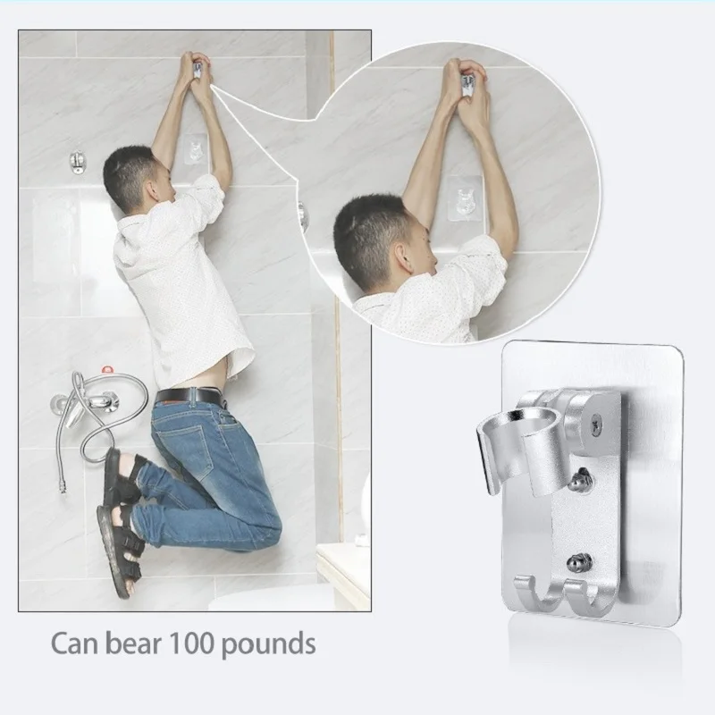 Кронштейн для душевой лейки без перфорации подвижный регулируемый кронштейн