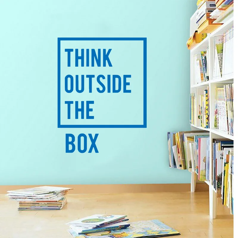 

Motivación вдохновила Decoración de во Pensamiento fuera de la caja con frase стены искусства Стикеры украшения дома постер SP-072