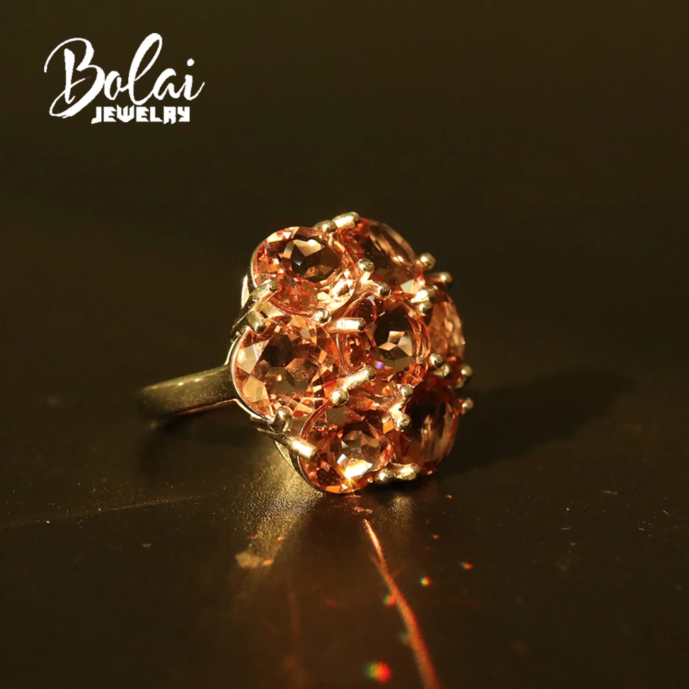 14ct кольцо из зултанита с большим цветком, ювелирные изделия из серебра 925 пробы для женщин, вечерние ювелирные изделия bolai