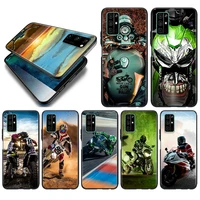 retro moto cross motorcycle silicone cover for huawei honor 10i 10 9c 9a ru 9x 9n 9s 9 pro lite play 3e v9 black phone case