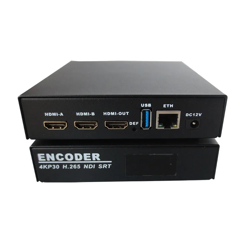ENC2 усиленный 2-канальный 4K HDMI H.265 H.264 NDI HX SRT Видео Аудио потоковый кодировщик IPTV для