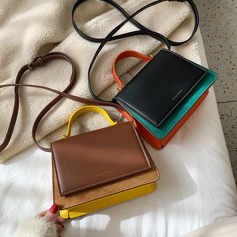 Женская сумка мессенджер Vento Marea маленькая винтажная с лоскутным клапаном из