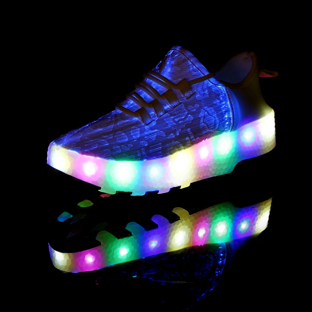Новинка 2019 USB зарядка LED красочные детские модные кроссовки с одним/двумя колеса