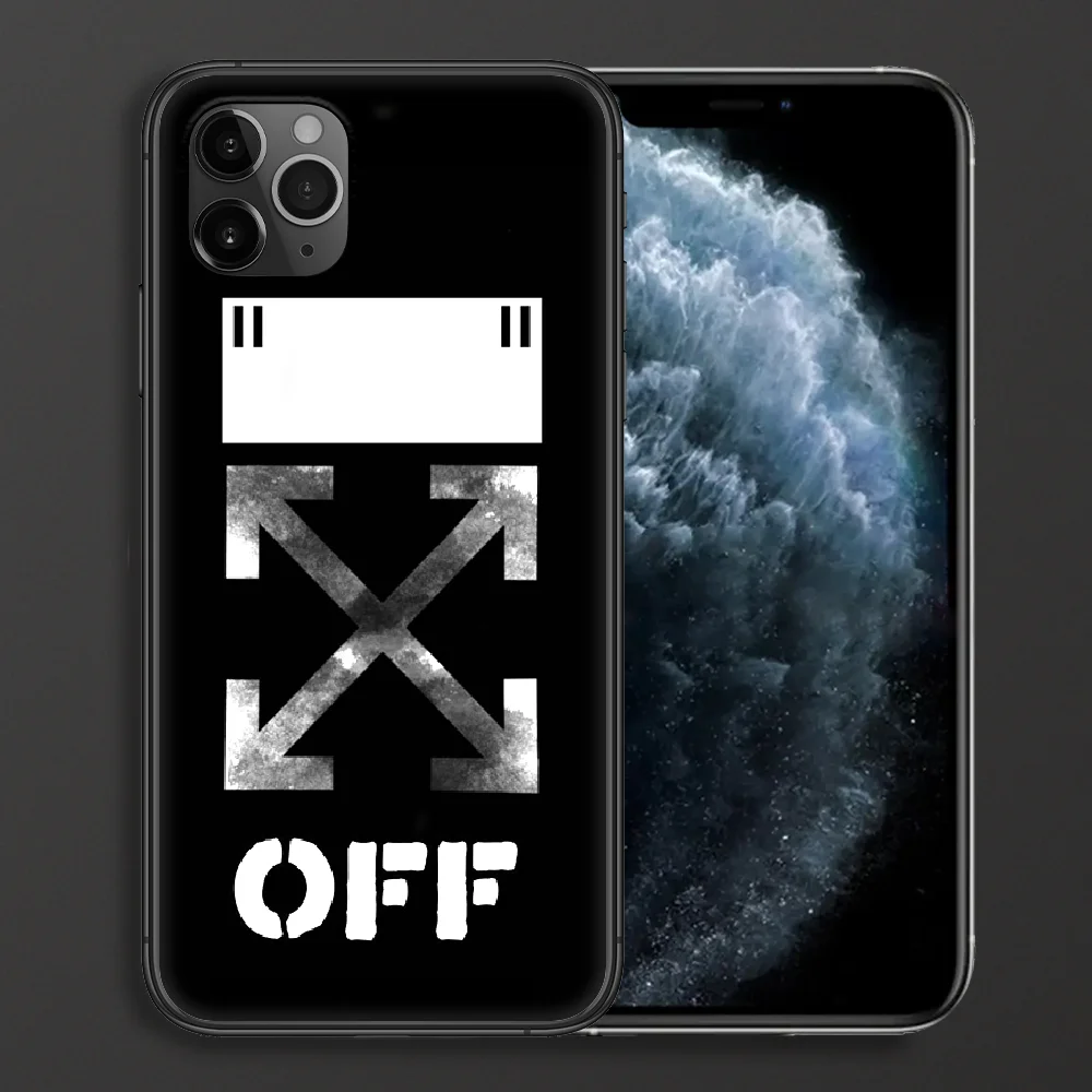 

Off Ow Luxury brand whites Phone case For iphone 4 4s 5 5S SE 5C 6 6S 7 8 plus X XS XR 11 12 mini Pro Max 2020 black prime trend