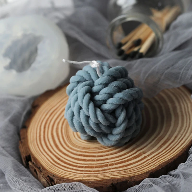 

Yarn winding ball mould, silicone material aromatherapy handmade candle mold-ball of yarn handmade silicone soap mold