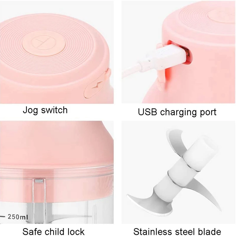 

Mini Electric Food Meat Juicer Household Kitchen Tool Blender 100ML