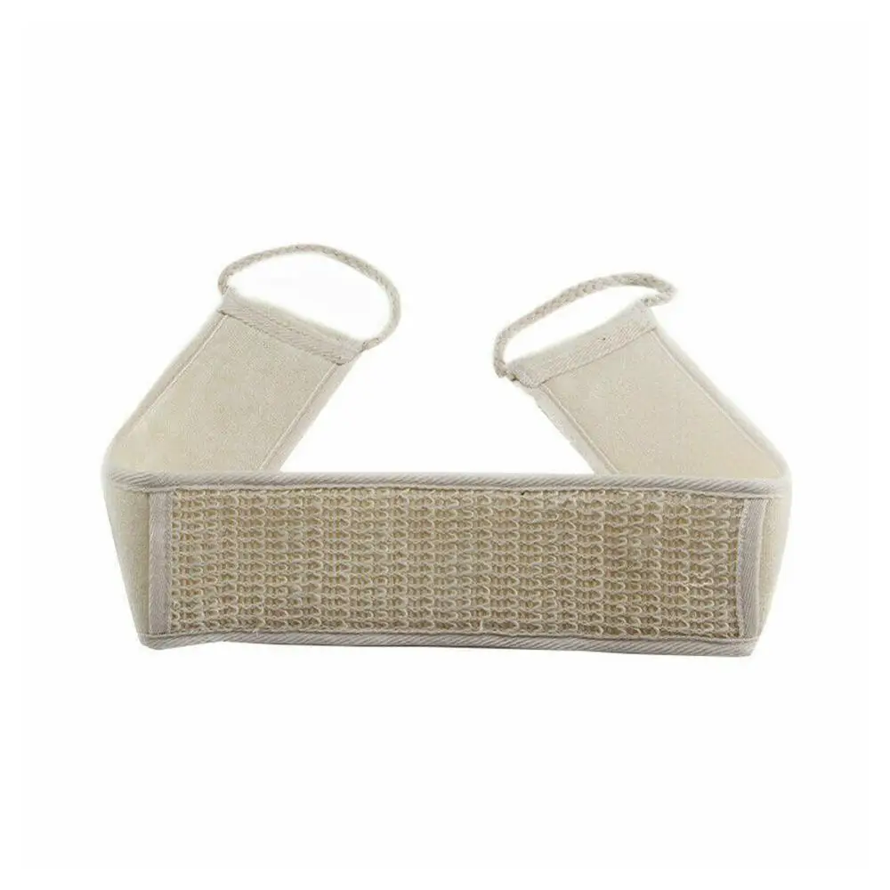 

NEW Natural Cotton and Linen Long Strip Pull Back Bath Scrubber Soft Shower Loofah Brush Exfoliating Back Body Towel Bath N2C7