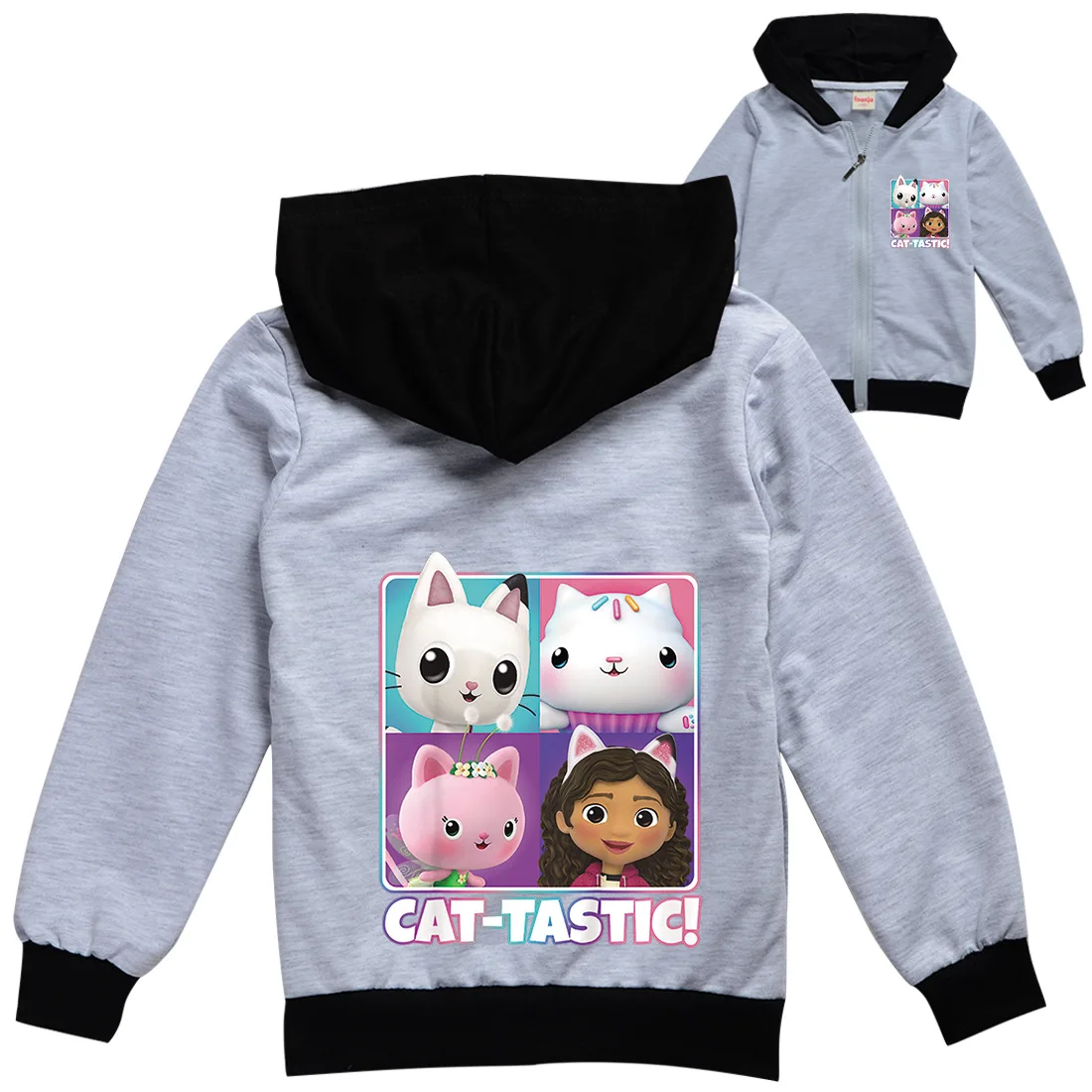 Gabby детская одежда с изображением кошек для девочек и мальчиков осенние зимние