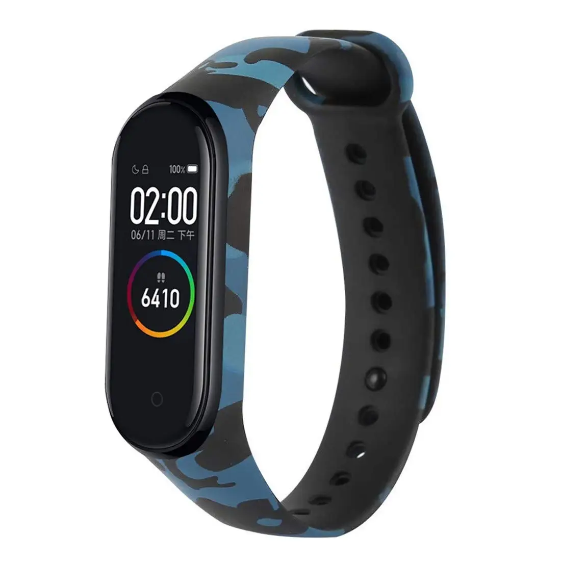 Camouflage blue Камуфляжный браслет для Xiaomi Mi Band 4 ремешок силиконовый ремешок с цветочным принтом miband 3 Аксессуары для xiaomi miband 4 NFC band - Цвет: Camouflage blue