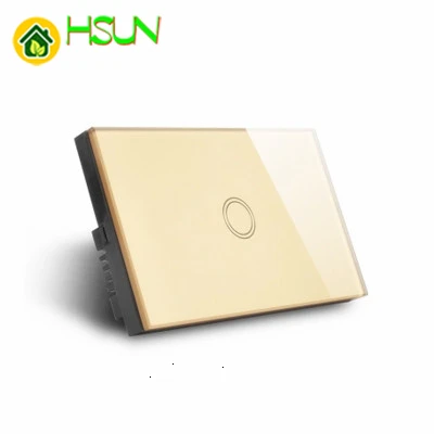 Сенсорный выключатель стандарта США 120 тип 1 комплект стеклянный сенсорный 110-240 в