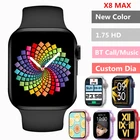 Новинка 2021, X8 Max, оптовая продажа, умные часы X8max, 1,75 дюйма, Bluetooth, музыка, спорт, мониторинг сна, пульс