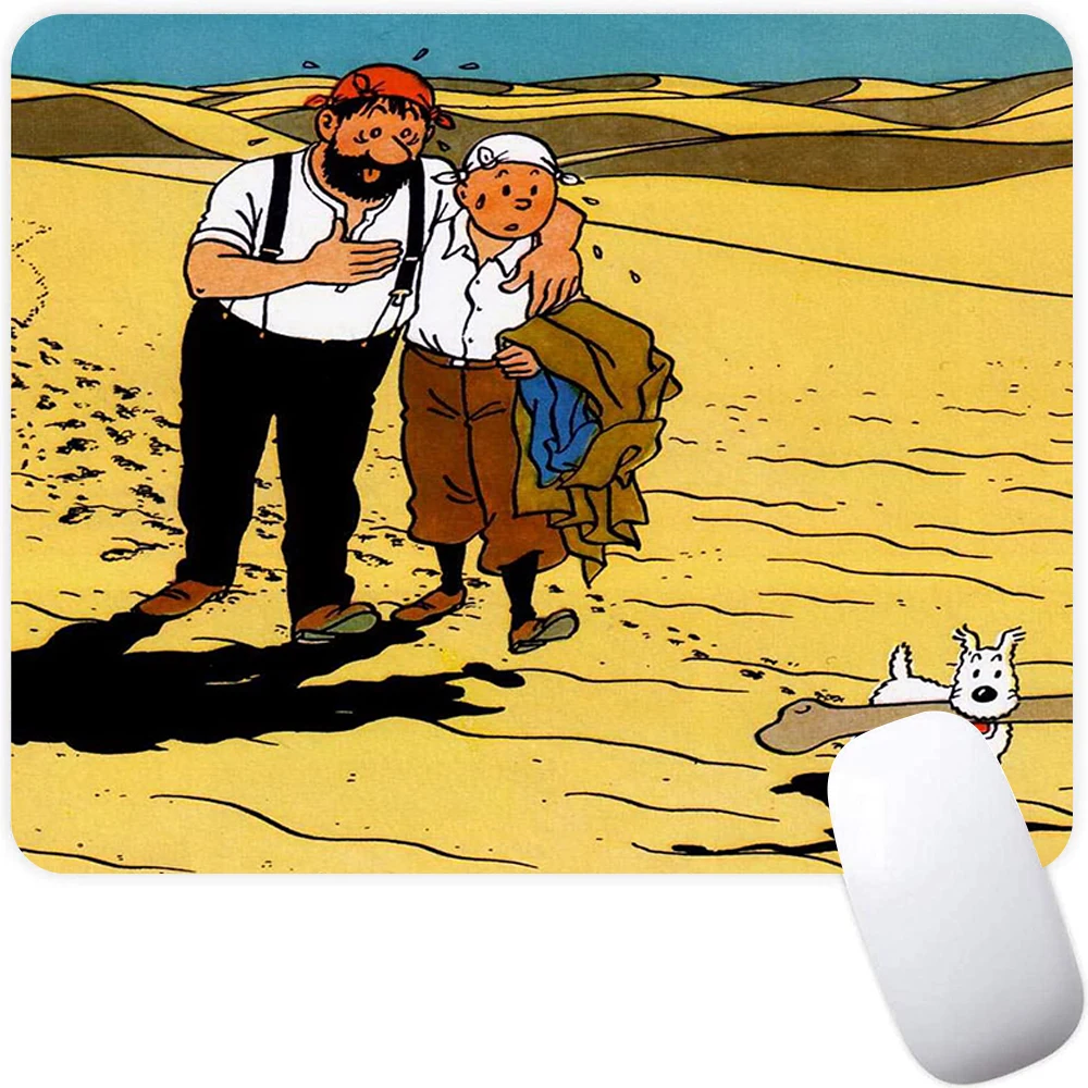 The Adventures of Tintin Small Gaming Mouse Pad Computer Office Mousepad Gamer Mouse Mat Laptop Mausepad Keyboard Mat Desk Pad images - 6