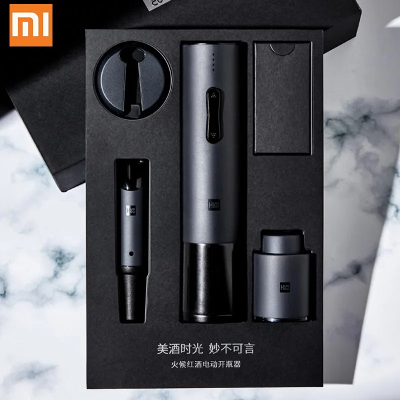 

XIAOMI Xiaomi Huohou Automatic Wine Bottle Opener Kit Electric Corkscrew With Foil Cutter Wine Decanter Pourer Aerator For