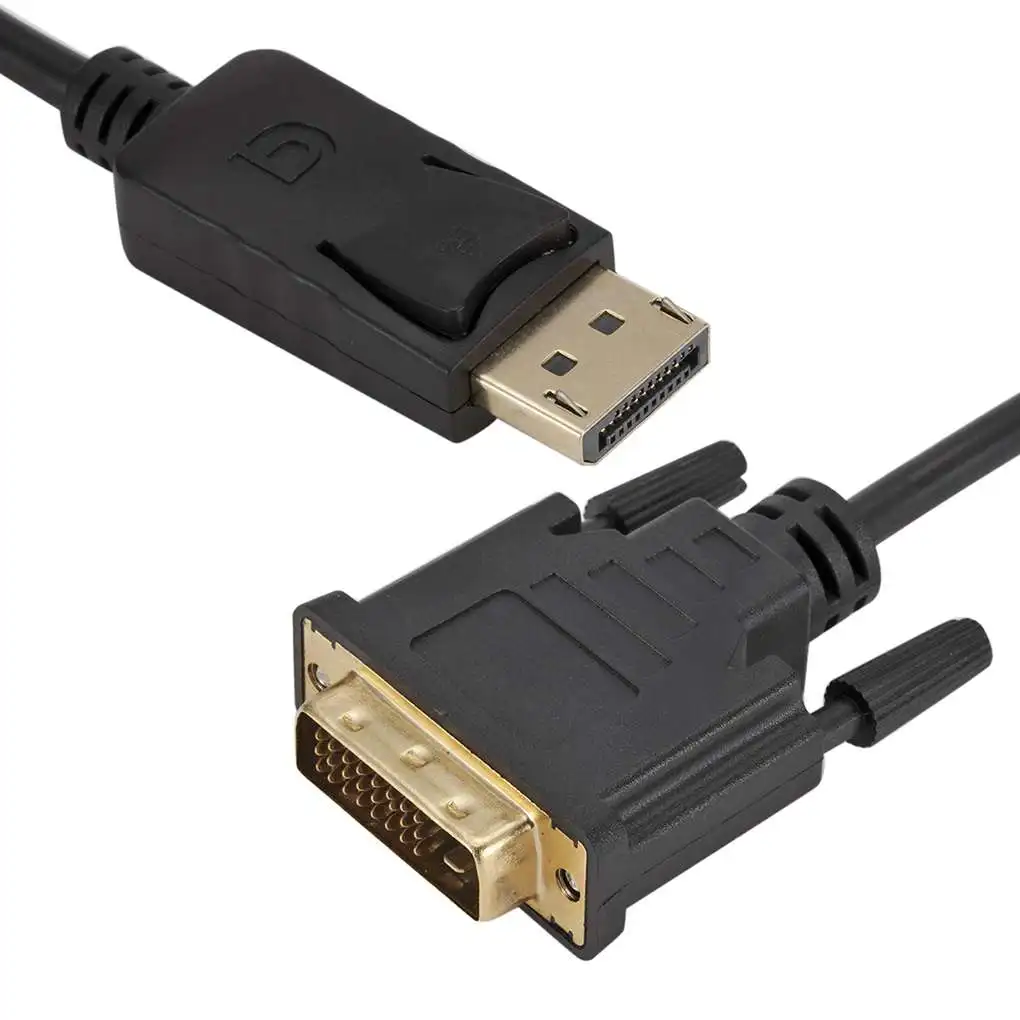 Переходник DP Display port (штекер) на DVI-D штекер Кабель-адаптер 1080P Full HD ed ноутбук с HDTV |