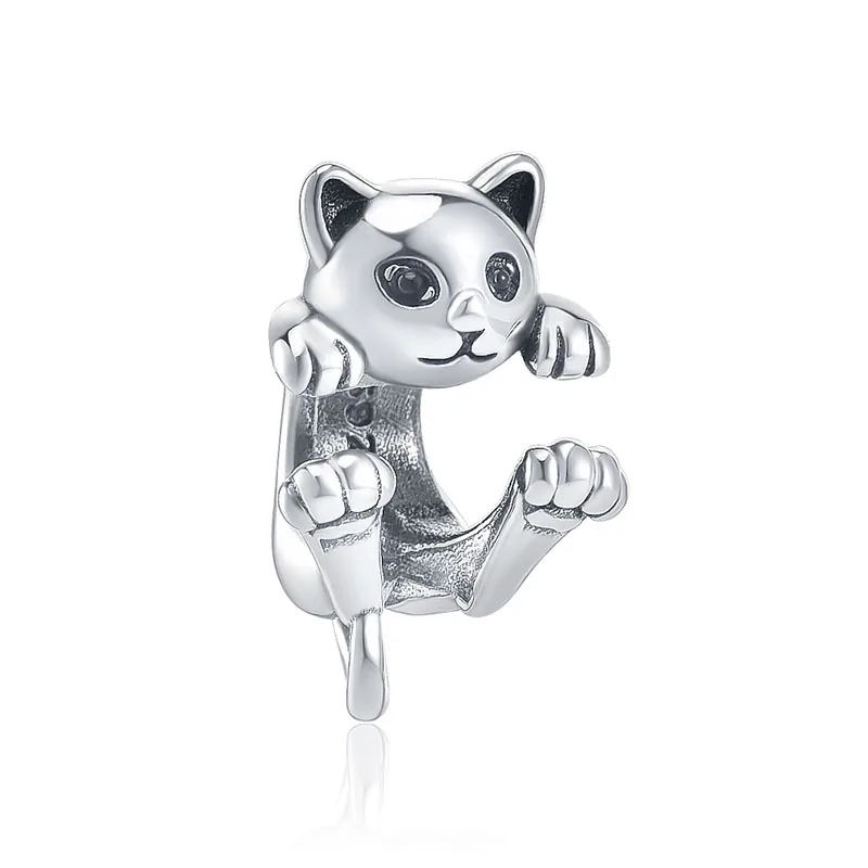 Шармы для браслета из серебра 925 пробы в виде кошки свиньи собаки медведя скота