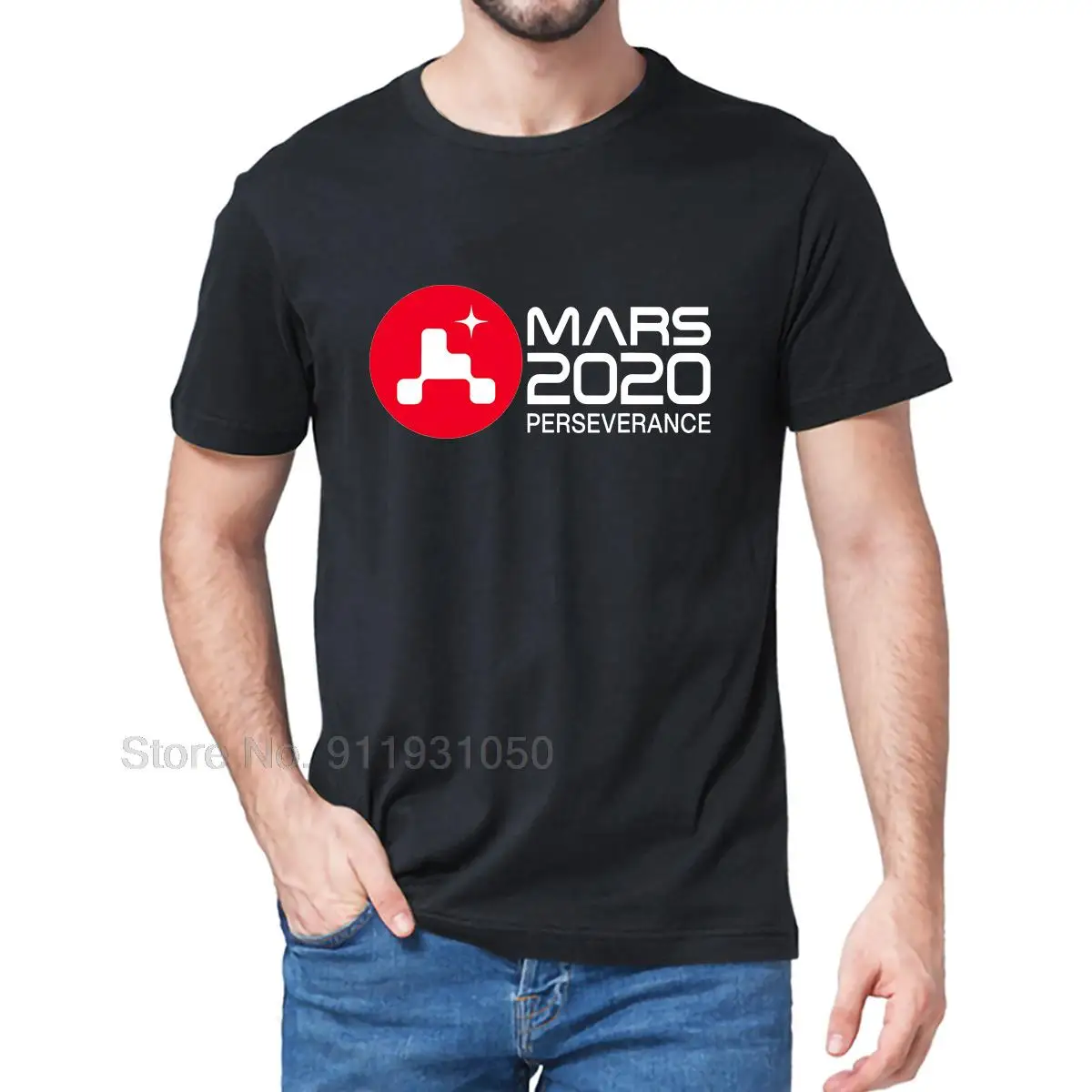 

Unisex Mars 2020 Mission Perseverance Rover Landing Mars 2021 Space Lover 100% Cotton Summer Men's T-Shirt Women Soft Top Tee