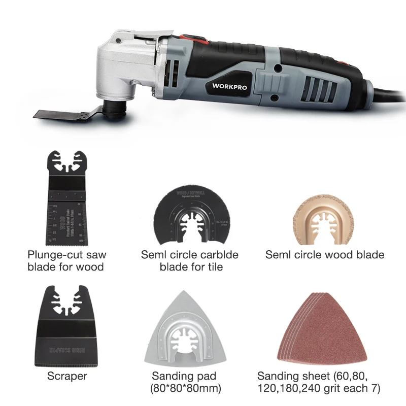 WORKPRO 250W Осциллирующий Инструмент электрический триммер пила домашний инструмент