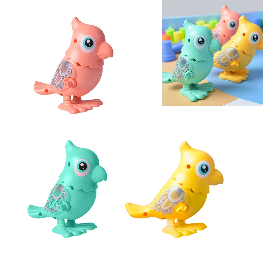 

Заводные игрушки, миниатюрный Заводной попугай, прыгающие игрушки животных для детей, наполнители для пакетов