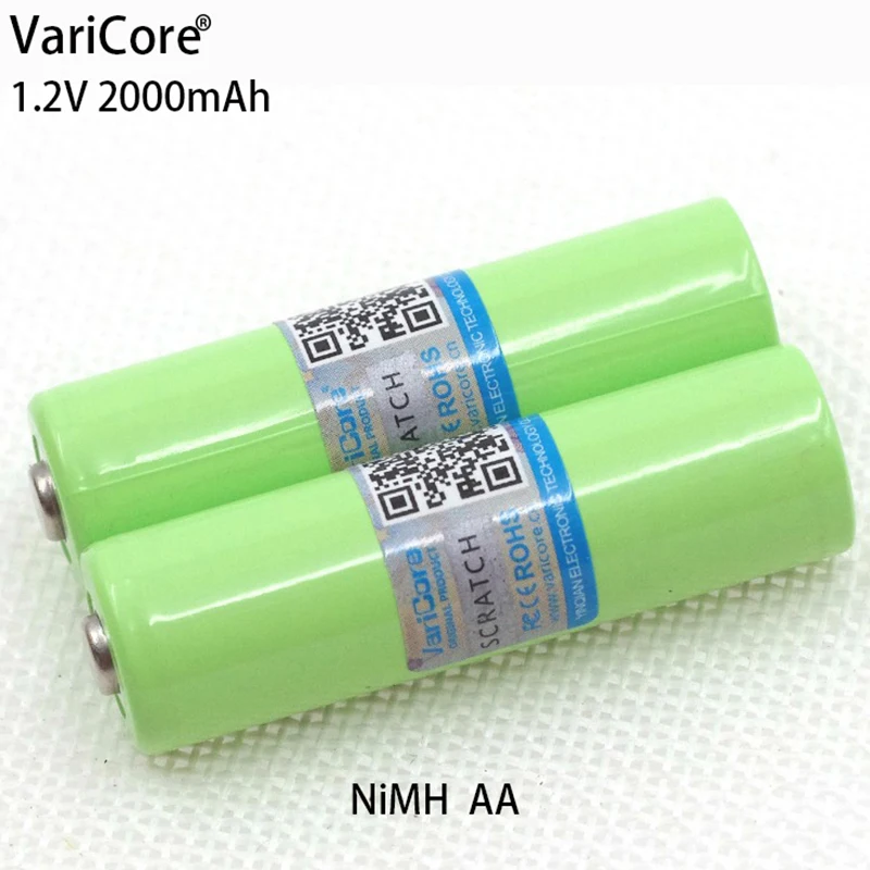 2 шт. батарейки VariCore AA 2000 мАч 1 В NiMH для робота игрушек с дистанционным управлением