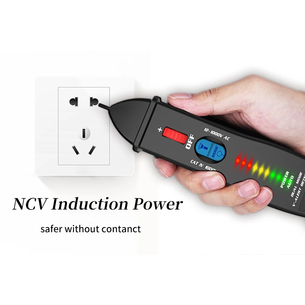 

BSIDE AVD07 Dual Mode Test Pen Live Voltage Detector Test Pencil 12V~1000V AC Voltage Detection Non-contact AC Voltage Tester