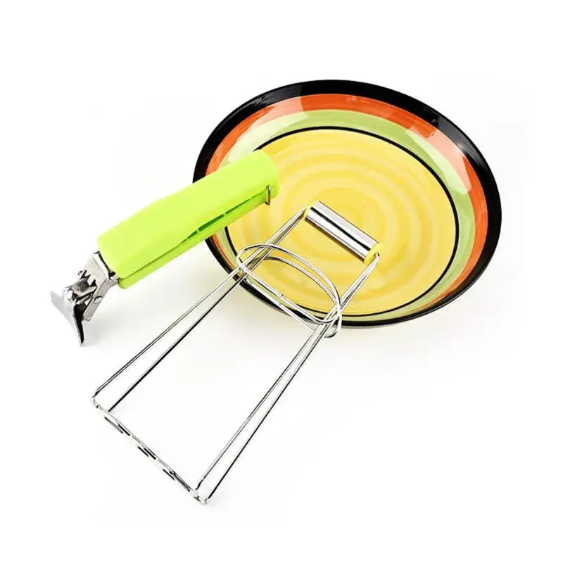 2 шт. складное блюдо из нержавеющей стали с зажимом анти обжигание складка