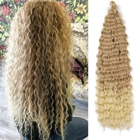 28long deep wave twist crochet hair synthetic afro curls crochet braids hair ombre freetress braiding hair extensions for women