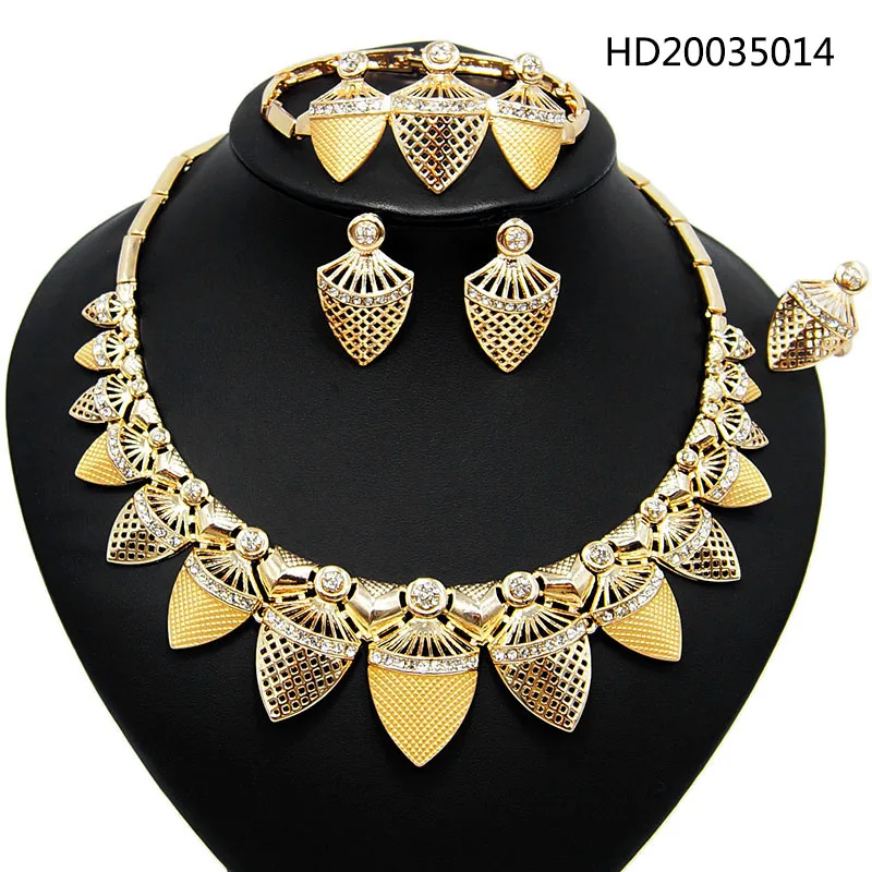 

Yulaili Classic Valentine's Day Gift Crystal Leaf Shape Necklace Earrings Bracelet Ring Party Jewelry Sets Free Shipping