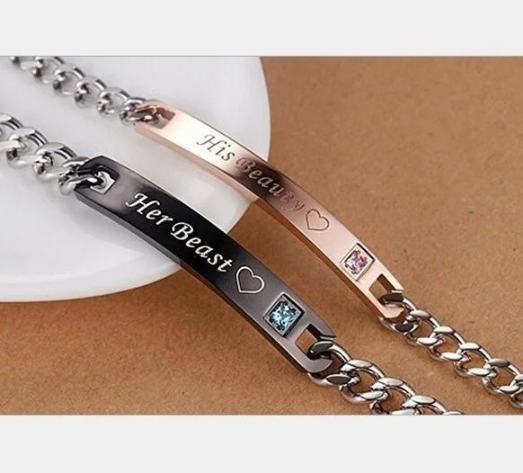 Браслеты FEECOLOR из нержавеющей стали для влюбленных уникальный подарок пар его