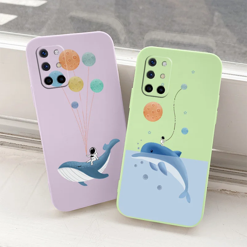 

Whale Shockproof Liquid Silicone Cover Case For Oneplus 8t 9 9pro 9r pro Phone Case