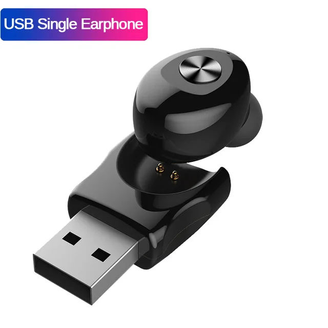Single USB Earphone X8 TWS Bluetooth настоящие беспроводные наушники 5D стерео наушники мини TWS водонепроницаемые наушники 2200 мАч Внешний аккумулятор для смартфонов - Цвет: Single USB Earphone