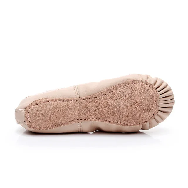 Профессиональная танцевальная обувь для детей удобные кожаные балетки с мягкой