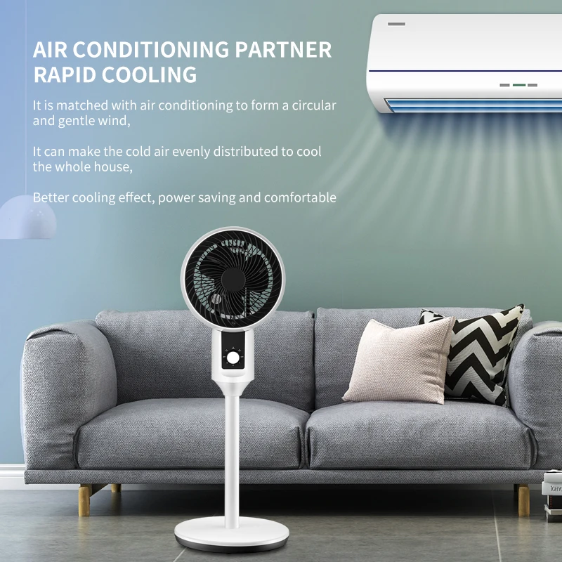 

New Circulation Fan Floor Fan Turbine Silent Air Circulation Fan Standing Air Conditioner Natural Wind Standing Floor Fan