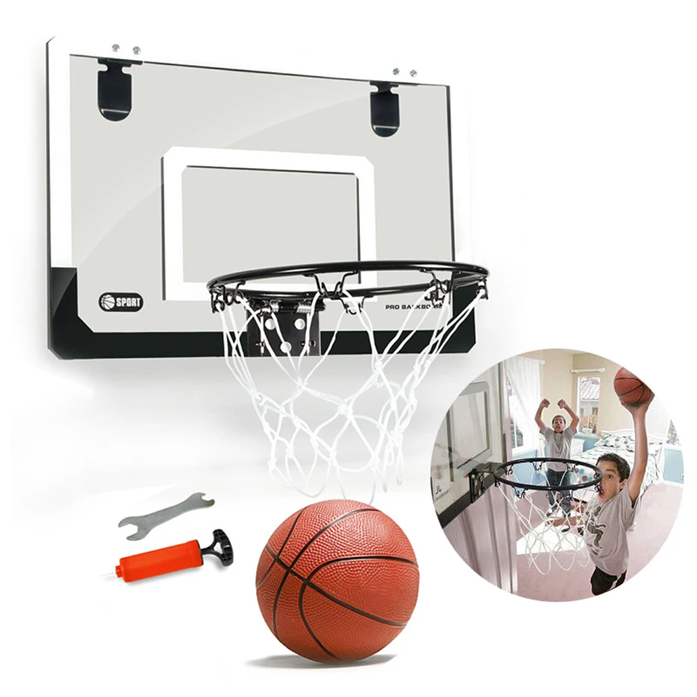 Children Kids Hanging Basketball Hoop Indoor Door Wall Mounted Mini Basket Ball Board Toy Set with Pump Boys Gift | Игрушки и хобби