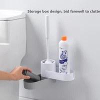 toilet wall mounted long handled soft brush wall mounted household toilet cleaning kit corner toilet brush rack