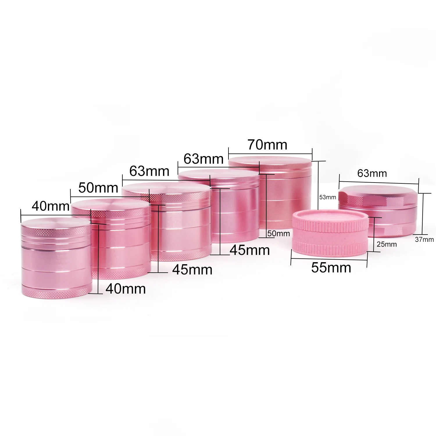 40mm 1.57 Inch Pink Weed Grinder Herb Grass Tobacco Spice Magnetic Crusher Mlynek Smoking Pipes Accessories | Дом и сад