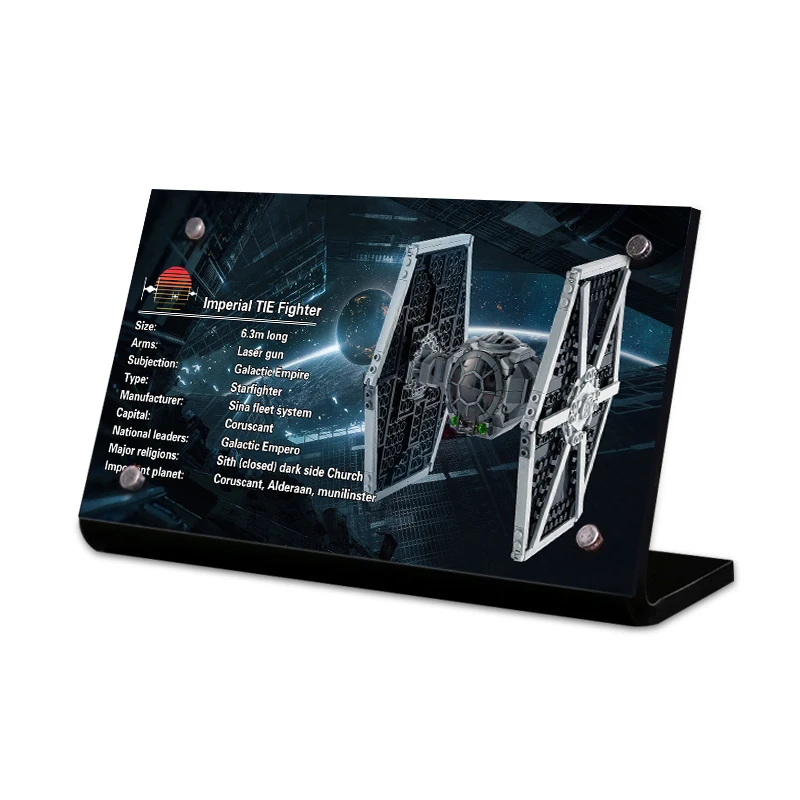

Creative Acrylic Display Stand Brand for 75300 Imperial TIE Fighter Building Blocks Decor Bricks Collection Gift children Toys
