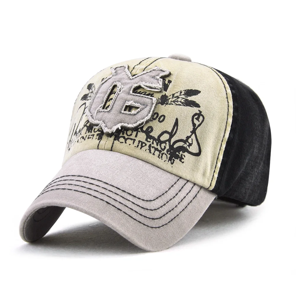 Бренд TOHUIYAN Регулируемая бейсбольная кепка для мужчин и женщин винтажные