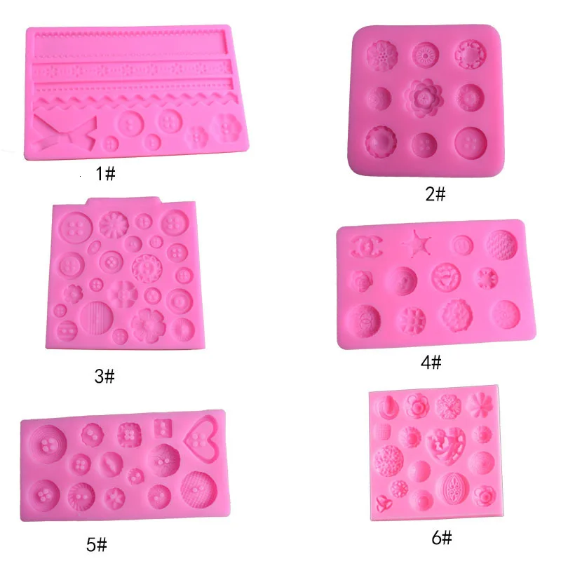DIY силиконовые кнопки формы для выпечки шоколада помадной печенья силиконовая