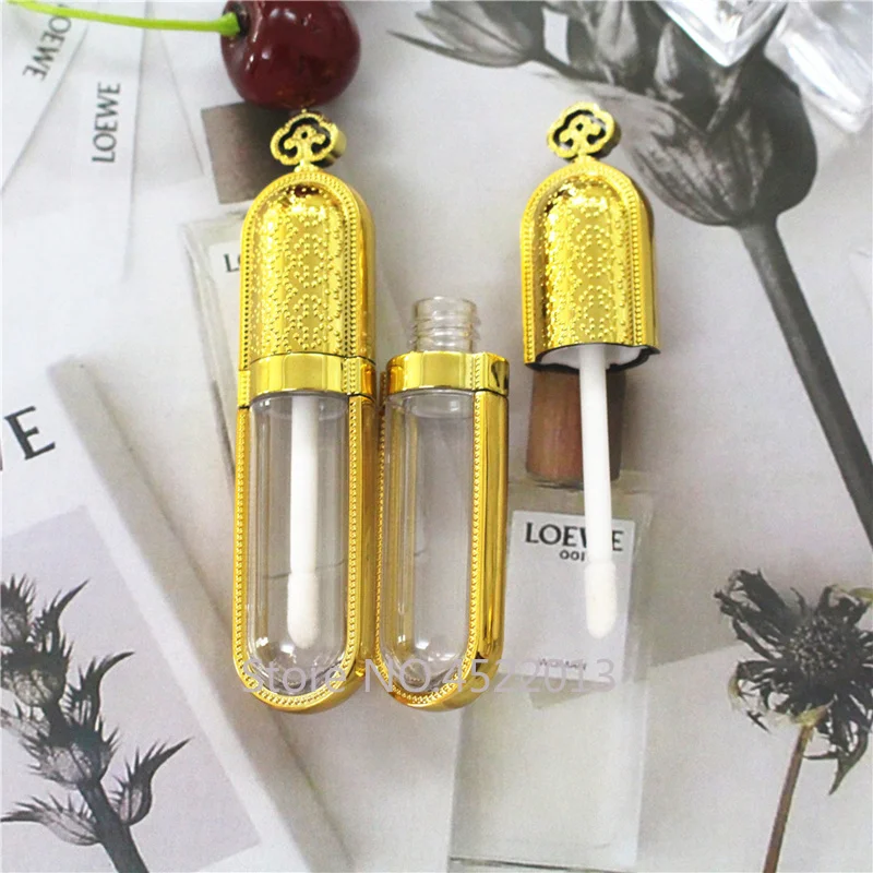 

Wholesale Lipgloss Tubes/Bottles Empty Lip Blam Bottles Tube Gold Lucky Cloud Makeup Refillable Bottles Crown Lipstick Tubes