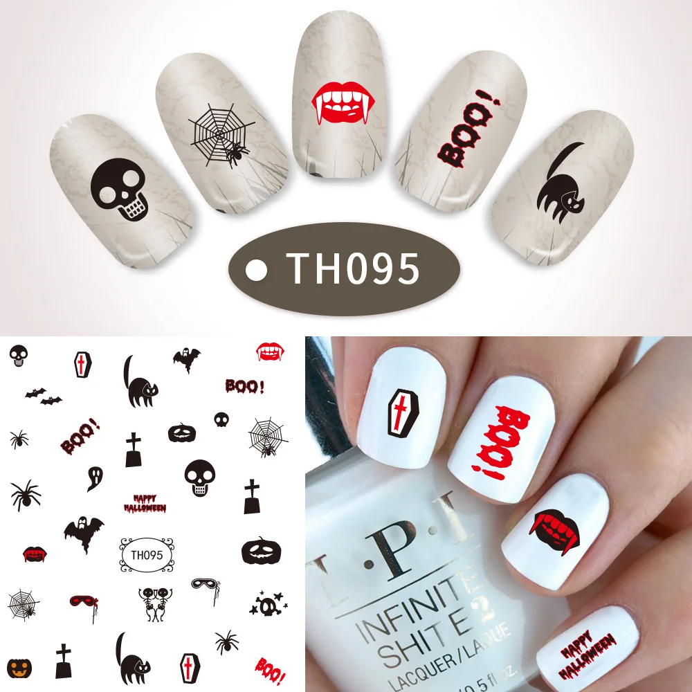 

Наклейки для ногтей на Хэллоуин, наклейки 3D, самоклеящиеся наклейки «сделай сам», декоративные наклейки для Хэллоуина, вечеринки и ежедневн...