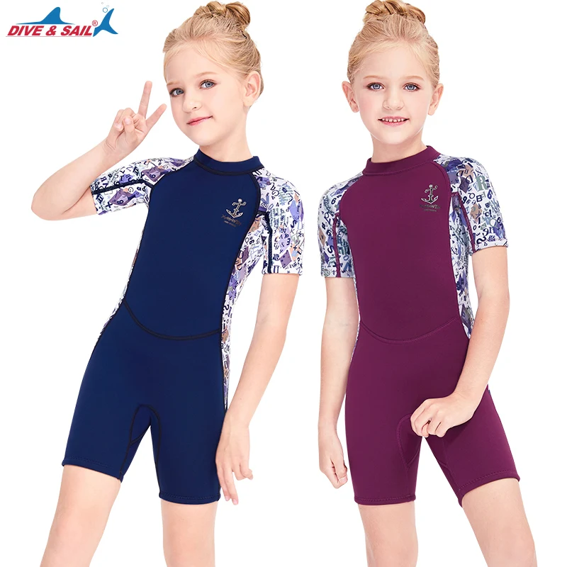 Купальник неопреновый с молнией сзади для мальчиков и девочек 2 5 мм|Комбинезоны| |