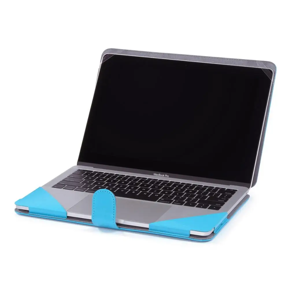 blue 2 Бизнес кобура pu кожаный чехол сумка для Apple MacBook Air Pro retina 11 12 13 15' Pro 13 15 дюймов с сенсорной панелью - Цвет: blue 2
